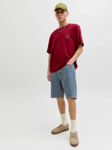 Jack & Jones Pantaloni scurti de blug barbati, cu talie inalta, croiala Regular fit, Albastru - Img 6