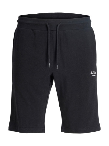 Jack & Jones Pantaloni scurti de trening barbati, talie medie, Regular fit, Negru - Img 6