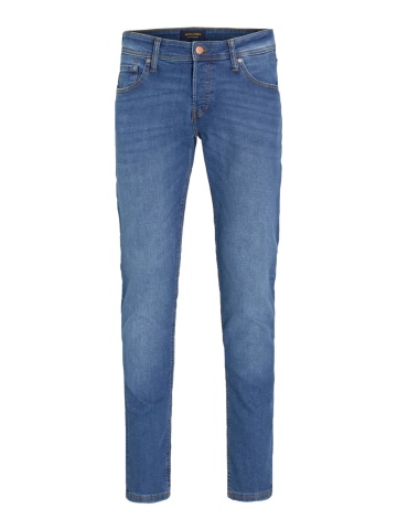 Jack & Jones Plus Blugi Glenn, barbati big sizes, cu talie joasa si croiala Slim Fit, Albastru - Img 8