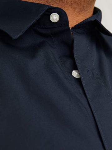 Jack & Jones Plus Camasa barbati big sizes, Joe, Regular fit, Bleumarin inchis - Img 4