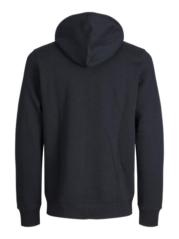 Jack & Jones Plus Hanorac cu fermoar, barbati big sizes, Relaxed Fit, JJEBRADLEY, Negru - Img 9