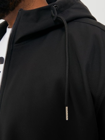 Jack & Jones Plus Jacheta softshell cu gluga barbati big sizes, Negru - Img 4