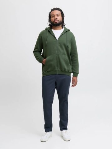 Jack & Jones Plus Pantaloni chino, JPSTMARCO JJDAVE, barbati big sizes, Slim Fit, Bleumarin inchis - Img 5