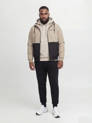 Jack & Jones Plus Pantaloni de trening JPSTGORDON JJBRADLEY, barbati, Regular fit, Negru - Img 5