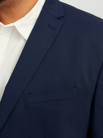 Jack & Jones Plus Sacou barbati, JPRFRANCO, cu croiala Regular Fit, Bleumarin inchis - Img 4