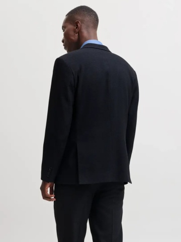 Jack & Jones Sacou barbati, din amestec de lana, Slim fit, JPRSOLARIS, Bleumarin inchis - Img 2