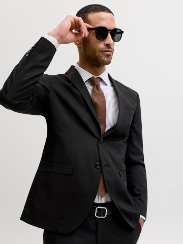Jack & Jones Sacou barbati, JPRFRANCO, cu croiala Super Slim fit, Negru - Img 3