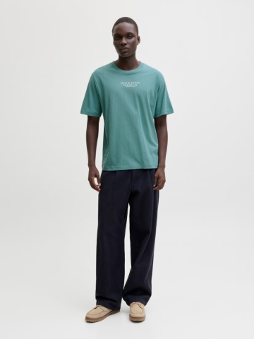 Jack & Jones Tricou barbati cu imprimeu text Jack & Jones Premium, Verde deschis - Img 6