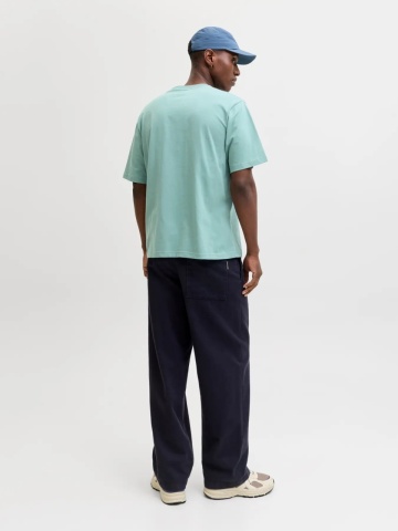 Jack & Jones Tricou barbati, din bumbac, Relaxed Fit, JJEARCHIVE, Verde deschis - Img 2