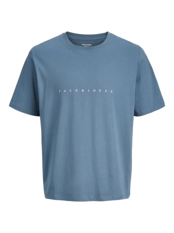 Jack & Jones Tricou barbati JJESTAR JJ TEE SS, cu textul Jack & Jones, Relaxed Fit, Albastru inchis - Img 9