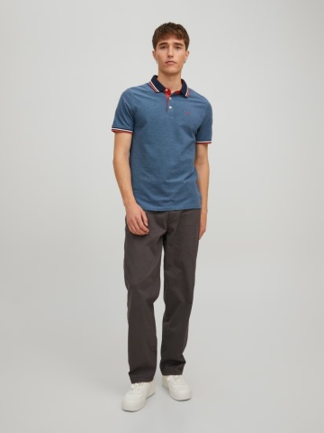 Jack & Jones Tricou polo barbati, Slim fit cu guler contrast, Albastru inchis - Img 6