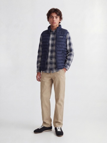 Jack & Jones Vesta baieti, cu fermoar, Regular fit, JJELVIS, Bleumarin inchis - Img 4
