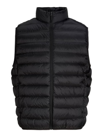 Jack & Jones Vesta barbati cu puf, fara gluga cu guler inalt, Regular fit, JJEBERG, Negru - Img 7