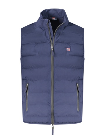 Norway Vesta barbati, cu fermoar dubla, Regular fit, Bleumarin inchis
