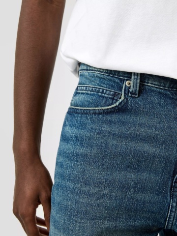Q/S by s.Oliver Blugi barbati Devon, cu talie medie, Relaxed fit, Tapered Leg, Bleumarin inchis - Img 5