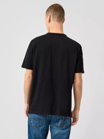 Q/S by s.Oliver Tricou barbati cu maneca scurta, din jerseu de bumbac, Regular fit, Negru - Img 2