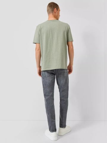 Q/S by s.Oliver Tricou barbati cu maneca scurta, din jerseu de bumbac, Regular fit, Olive - Img 4