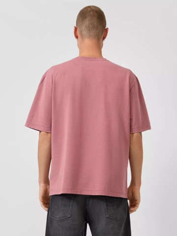 Q/S by s.Oliver Tricou la baza gatului barbati, din bumbac, Relaxed fit, Roz - Img 2