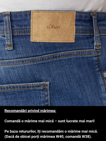 s.Oliver Big Sizes Blugi barbati big size Casby, cu talie medie, Relaxed fit, Straight leg, Albastru - Img 4