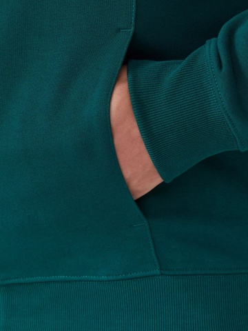 s.Oliver Big Sizes Bluza barbati big sizes cu guler inalt si fermoar, Regular fit, Verde - Img 5