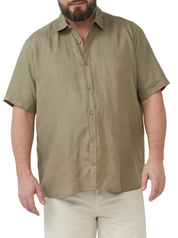 s.Oliver Big Sizes Camasa din 100% in, barbati big sizes, Regular fit, Olive