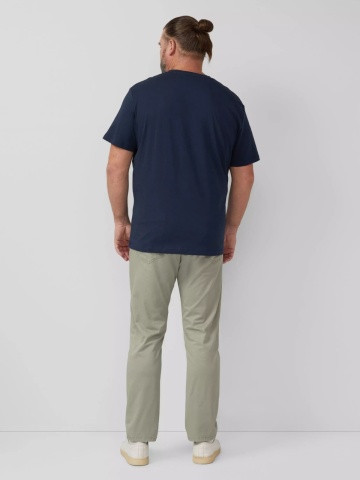 s.Oliver Big Sizes Tricou barbati big sizes, cu anchior, din bumbac, Bleumarin inchis - Img 5