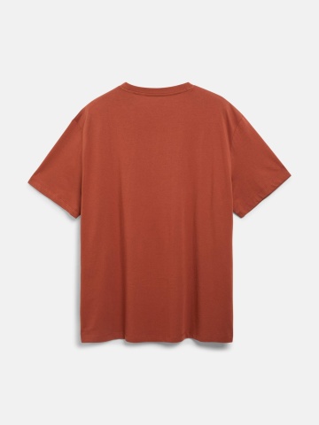 s.Oliver Big Sizes Tricou cu decolteu la baza gatului, barbati big sizes, din bumbac, Regular fit, Maro - Img 9