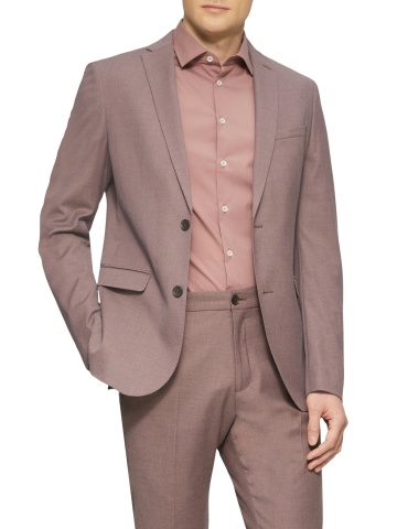 s.Oliver BLACK LABEL Sacou elegant barbati, croiala Slim fit, Liliac inchis