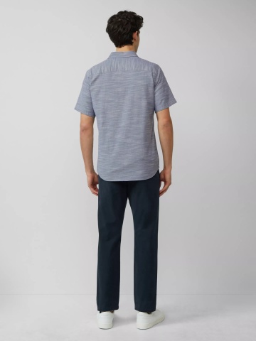 s.Oliver Camasa cu maneca scurta barbati, din amestec de bumbac, croiala Slim Fit, Gri inchis - Img 2