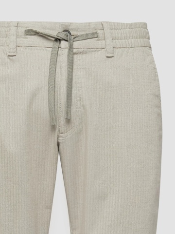 s.Oliver Pantaloni chino barbati, din bumbac, cu talie medie, Regular fit, Straight leg, Phoenix, Verde masliniu - Img 8