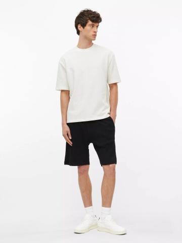 s.Oliver Pantaloni scurti barbati, din amestec de bumbac, cu talie medie, Relaxed fit, Detroit, Negru - Img 4
