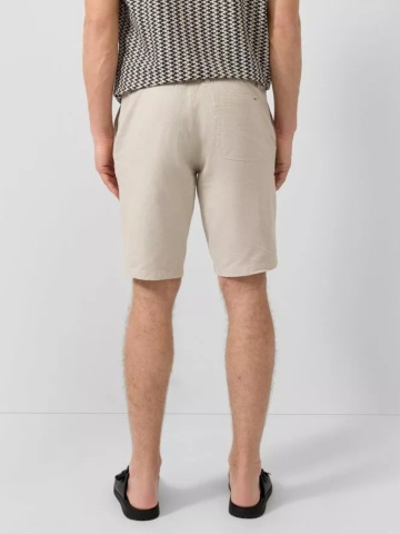 s.Oliver Pantaloni scurti barbati, din amestec de in, cu talie medie, Regular fit, Phoenix, Bej - Img 2