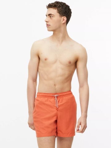 s.Oliver Pantaloni scurti barbati pentru inot cu croiala Regular fit, Portocaliu