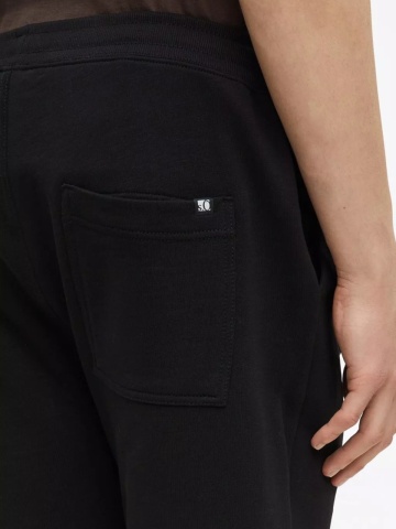 s.Oliver Pantaloni scurti sport, barbati, din bumbac, cu talie medie, Relaxed fit, Detroit, Negru - Img 3