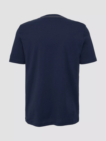 s.Oliver Tricou barbati cu imprimeu text Unleash your inner drive, croiala Regular Fit, Bleumarin inchis - Img 6