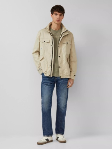 s.Oliver Tricou barbati la baza gatului, din bumbac, Regular fit, Olive - Img 4