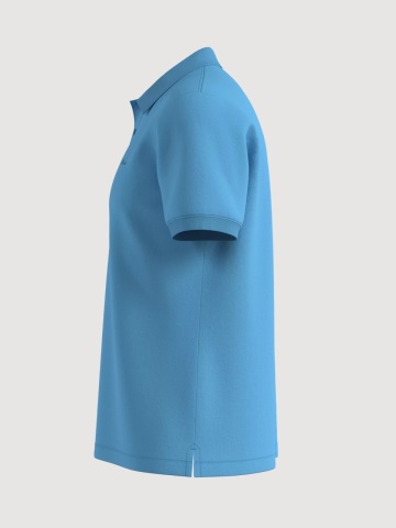 s.Oliver Tricou polo barbati, din piqué de bumbac, Albastru deschis - Img 4