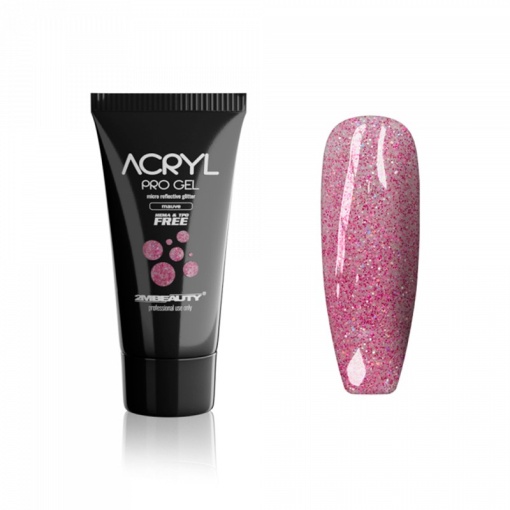 Acryl Pro Gel 2M Hema & TPO Free Micro Reflective Glitter Mauve - 15g