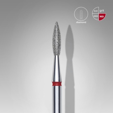 Capat freza diamant Staleks Expert flacara ascutit fina 2.1 mm - 413