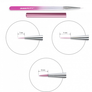 Set 3 pensule 2M Nail Art - Rose - Img 2