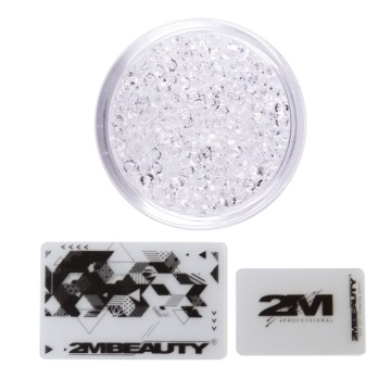 Stampila si raclete pentru unghii 2M Double Flat - Crystal