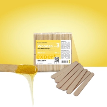Spatula pentru epilare Staleks 114x10 mm DSW-30 - set 100buc