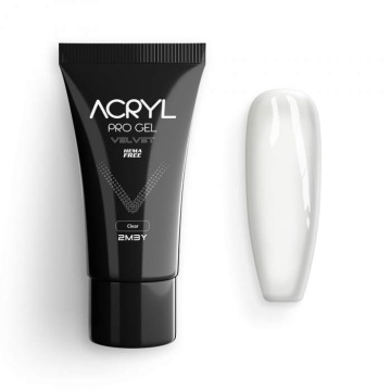 Acryl Pro Gel 2M Velvet Hema Free - Clear - Img 2