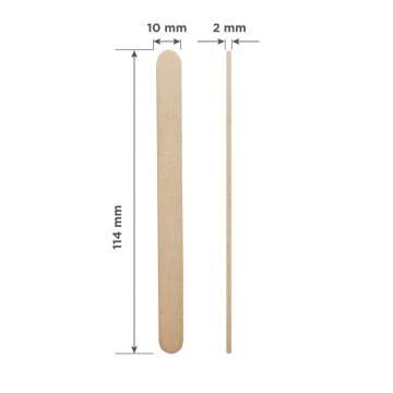 Spatula pentru epilare Staleks 114x10 mm DSW-30 - set 100buc - Img 2