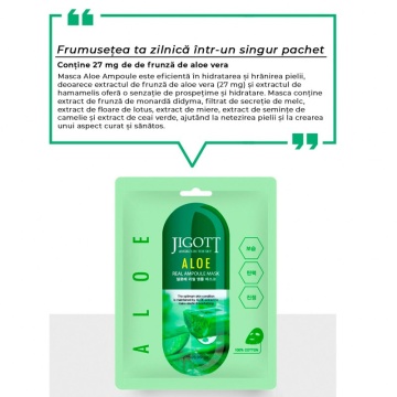 Mască Aloe Real Ampoule 27ml - Jigott - Img 2
