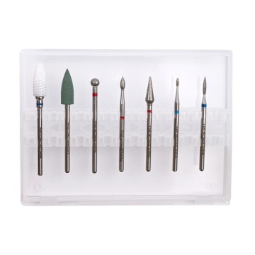 Set capete de freza pt unghii naturale - 7buc.