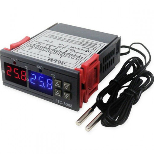 Controler temperatura dublu STC-3008