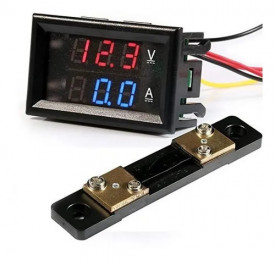 Voltmetru Ampermetru de panou 0-100V 0-50A DC
