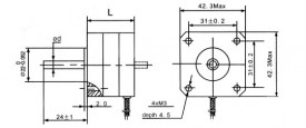 Motor Pas cu Pas Nema 17 1.2A