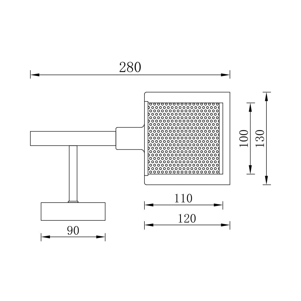 Aplica Braytron BR-BV01-00083, 1xE14, negru+cupru